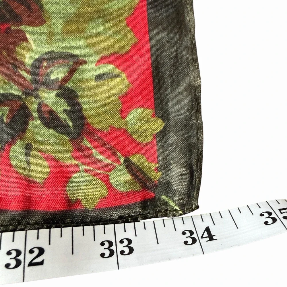 M.O.S.I Floral Satin‎ Scarf 34